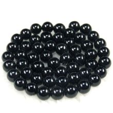 Perles rondes en onyx noir 8MM 16 &quot;