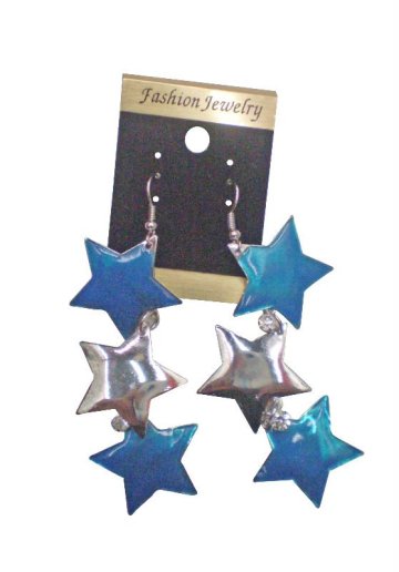 enamel star earring