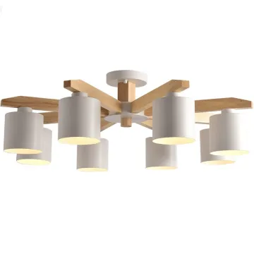 Wooden Living Room and Dining Room Chandelier LED Lights for Home Decoration
