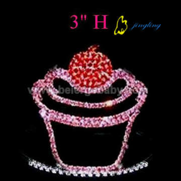 3 pollici moda cupcake diademi corone in vendita