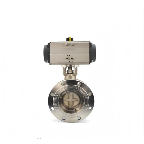 Válvula de borboleta de vedação de metal pneumática