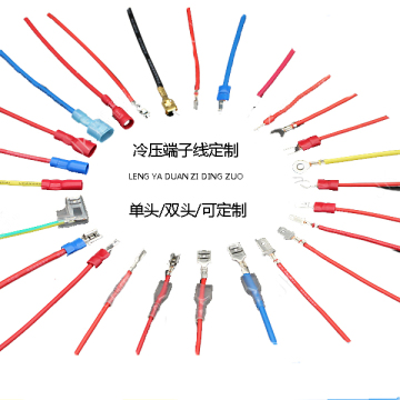 Single double head cold pressed terminal wire customization