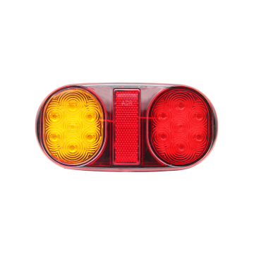 12V Yellow+Red LED Tail Light - Waterproof LED Tail Lights for Car Truck Trailer Boat