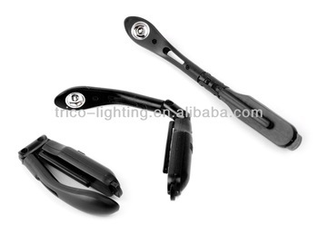 Black Clip On LED Pen Reading Light For Books