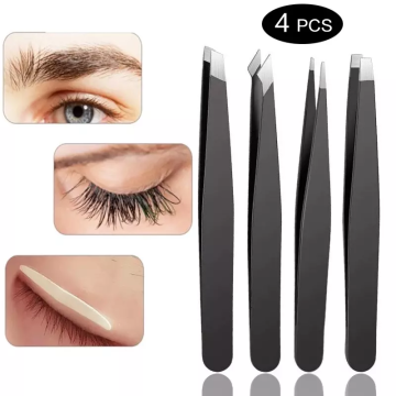 Professional Stainless Steel Facial Hair Remover: Multifunctional Clip, Eyebrow Tweezers, and Eye Makeup Tools