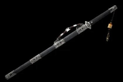 Tang Dynasty Sword Tang Dao White Copper Carving