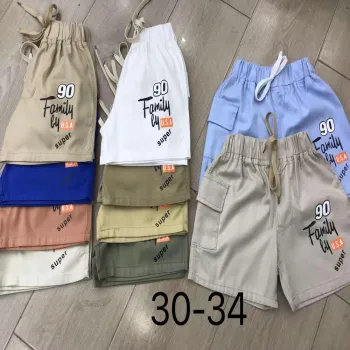 Ready Ship Drawstring Elastic Waist Kids Cotton Sweat Casual Shorts Size 30-34