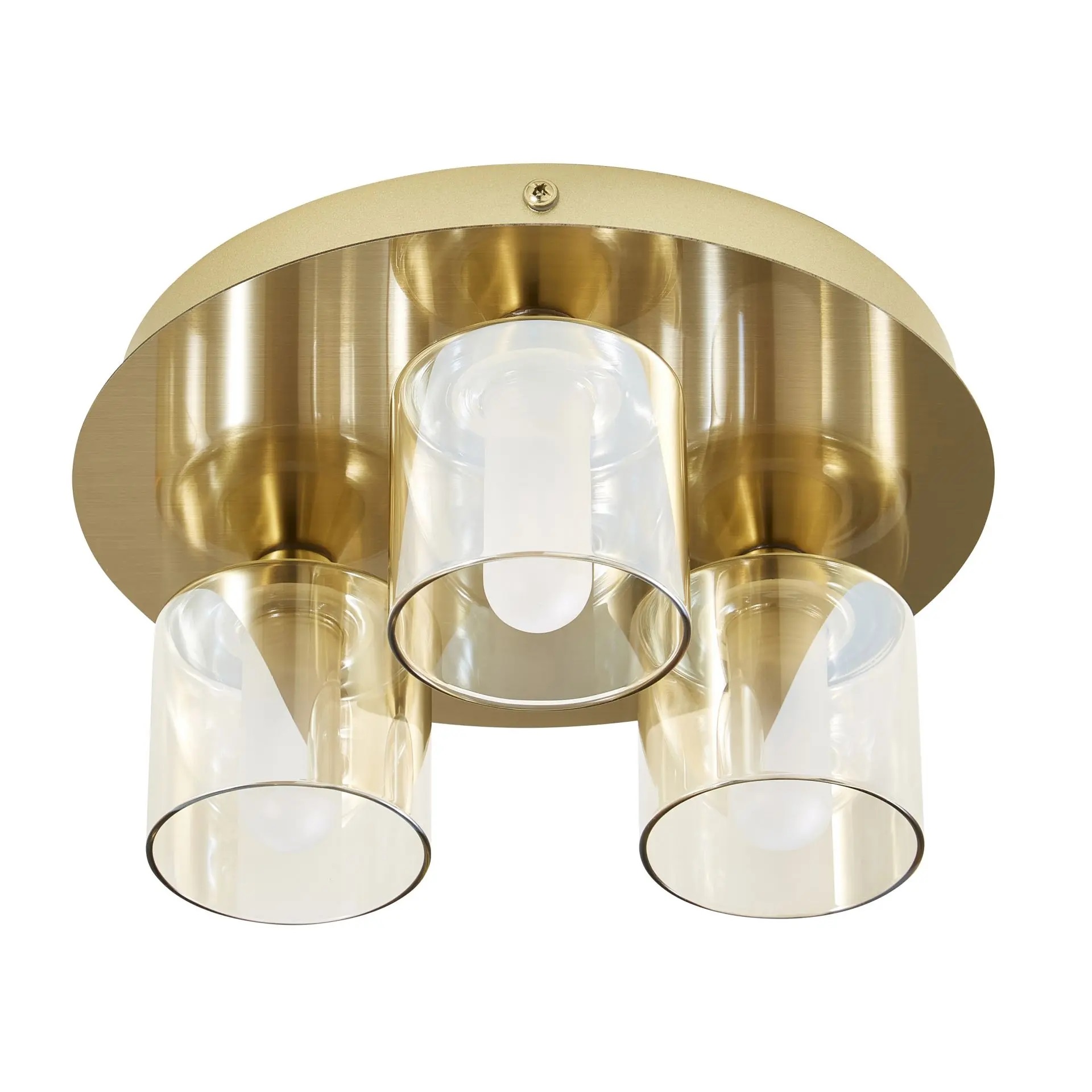 C240696 gold amber glass ceiling lamp