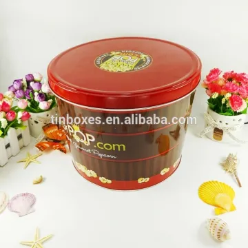 Custom design popcorn bulk tin container