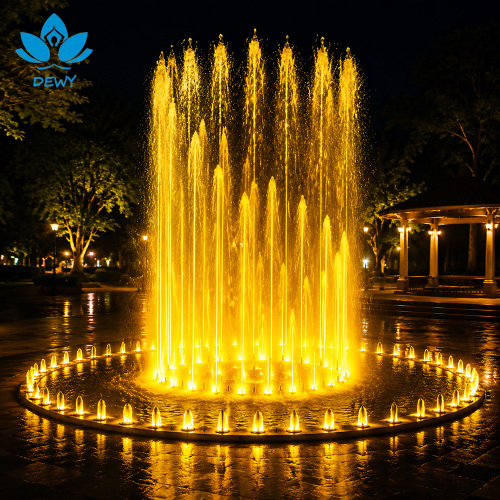 Açık plaza müzikli dans çeşmesi