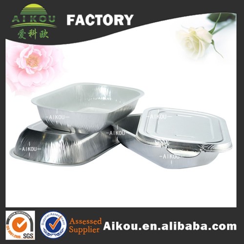 Food grade aluminium foil food box container with lid