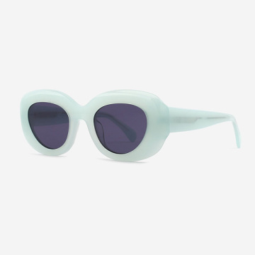 Dilated Round Acetate Unisex Sunglasses