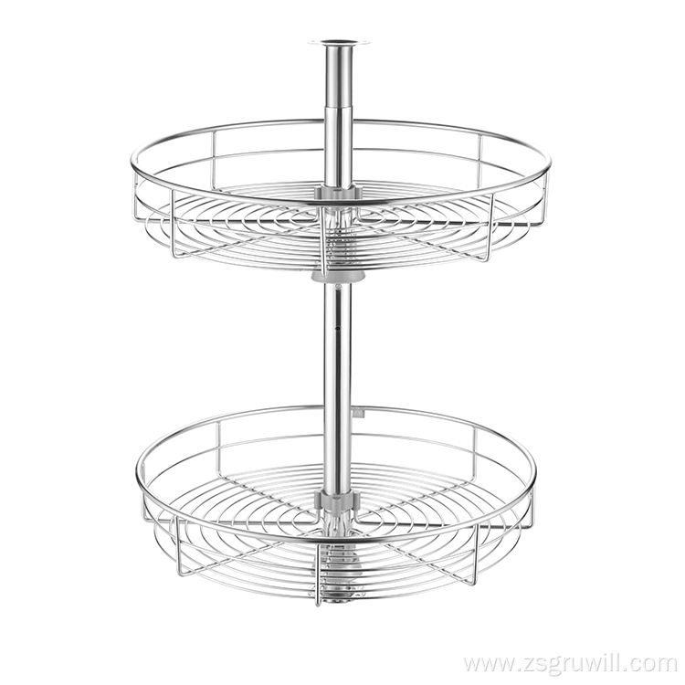 360Kitchen Cabinet Corner Revolving Basket For Cabinet