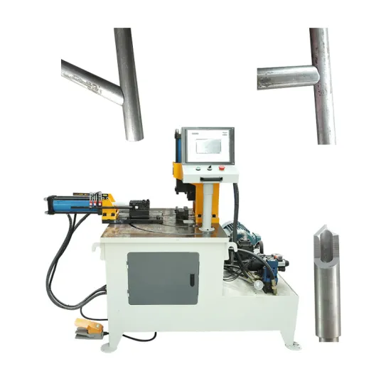 Horizontal Hydraulic CNC Variable Degree Tube Notcher - Electric Pipe Edge Notching Machine