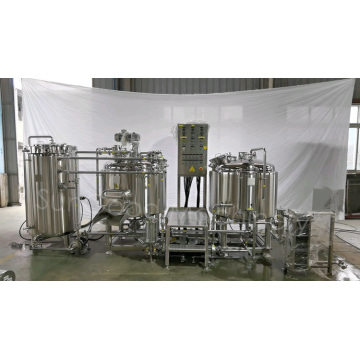 5bbl skid-mounted electric brewhouse with cellar tanks