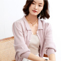 All wool loose knit cardigan for ladies