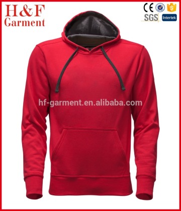 2016 latest design mens plain hooded sweatshirts in red