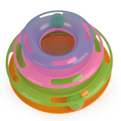 Amzon hot selling Cat tower Intelligence Cat Tracks interactive cat toys with ball