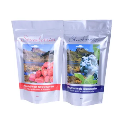 Resealable plastic food paper bags for fancy food packaging