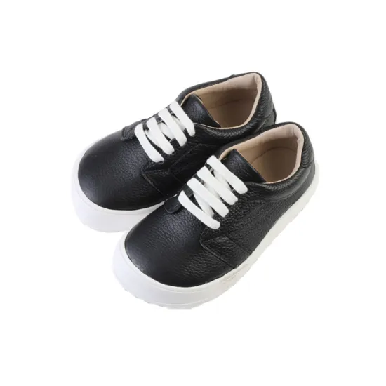 Genuine Leather Wide Toe Ergonomic Children Shoes