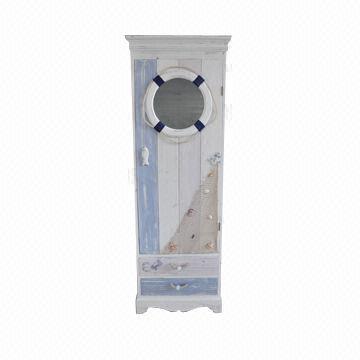 Ocean Style Wardrobes with Mirror and Shell/Mediterranean Style Tall Ark