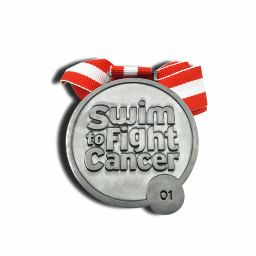 Brugerdefineret Fight Cancer Swim Race Medal