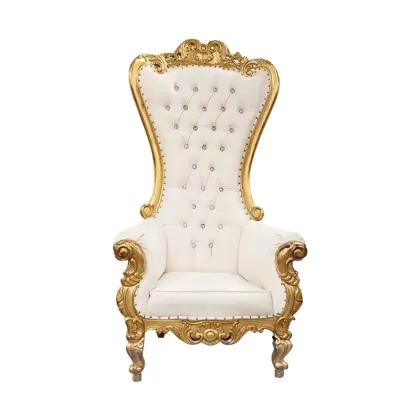 Royal Gold Throne Chairs for Weddings