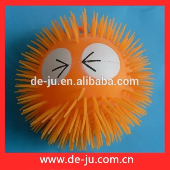 Handle String Wet Feeling Soft Orange Face Printed Squishy Ball