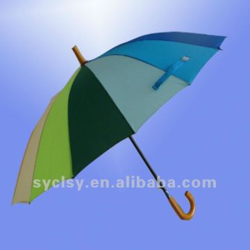 55*16K auto open pongee fabric metal frame straight umbrella with logo printing
