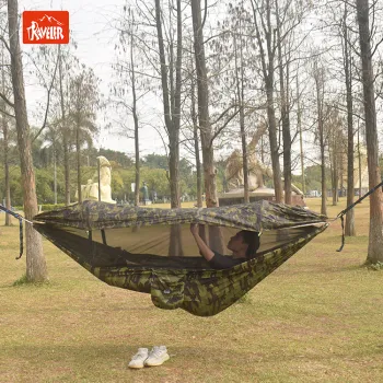 Lightweight 3-Point Tree Camouflage Hammock Tent for 2-Person Camping