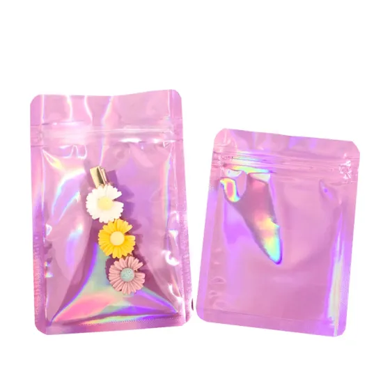 100 Pack Resealable Mylar Ziplock Bags - Aluminum Foil Storage Bags, Smell-Proof Food Containers