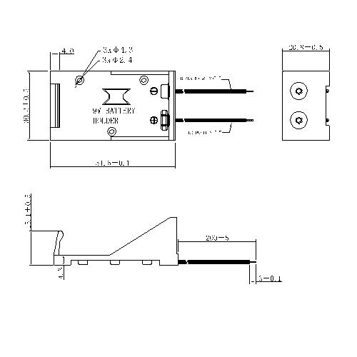 2 Pieces Battery Holder 9v Bba 9 2 200 A