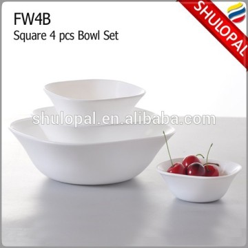 Opal Borosilicate glass 4 pcs square bowl set