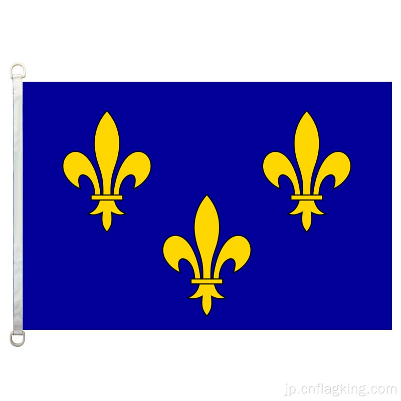 lle-de-France旗100％ポリエステル90 * 150cm