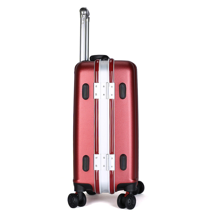 red ABS luggage