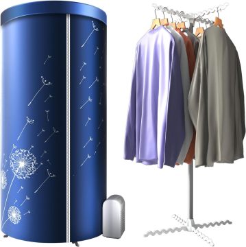 Portable 1000W Heated Clothes Dryer with Timer