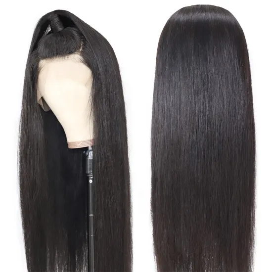 ISEE HAIR 250% 180% 150% 130% Density Wholesale 100% Real Jewish Kosher Straight,  Human Hair Lace Front Natural Hair Wig