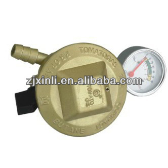 High Quality Auto LPG Regulator with Meter, Zinc Alloy Gas Valve with Child Lock Switch