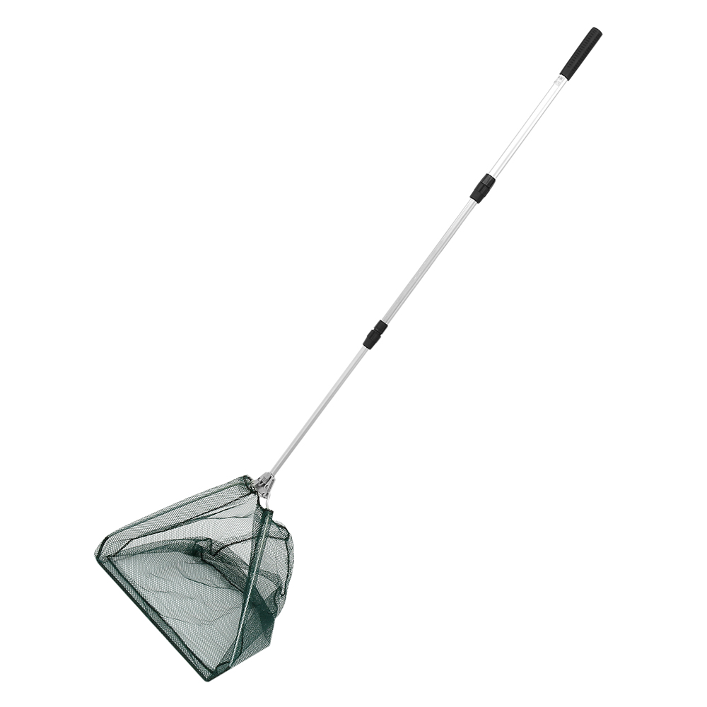 150cm Retractable Fishing Net Aluminum Telescoping Foldable Landing Net Pole Folding Landing Boat Fishing Net for Fly Fishing