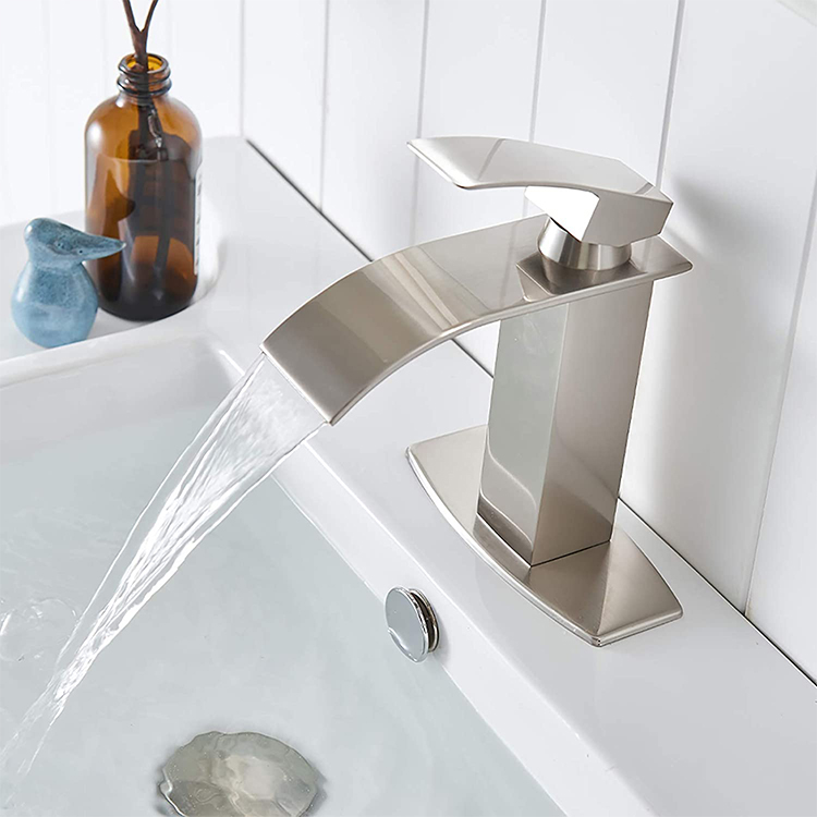 Modern Bathroom Fauce Polished Nickel Twash Basin Faucet