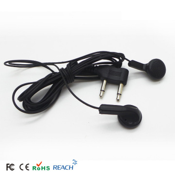 Disposable cheap price aviation earbud wired earphone for airlines for travelling bus with 3.5mm plug