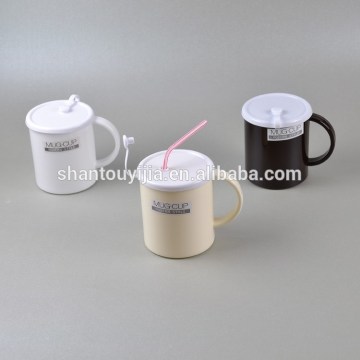 PP plastic mug with handle and lid