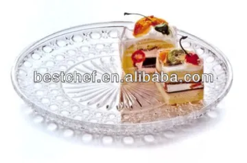Crystal acrylic Round fruit dish Round Diamond compote plastic fruit display stand