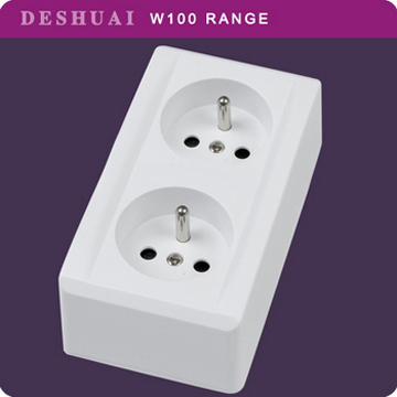 Double French Type Wall Socket W1020