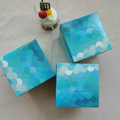 White Cube Boxed Upright Boxed Facial Paper Tissue