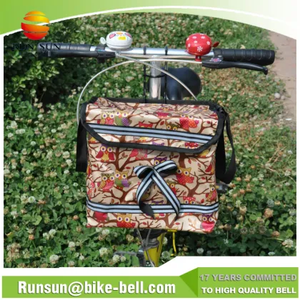 2016 Excellent supplier wholesale bicycle basket polyester convenient shopping bike basket