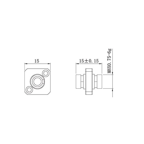 FC SX Adaptador com flange quadrado