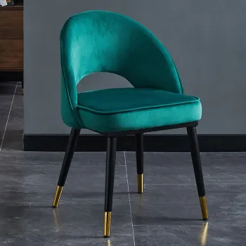 Customizable Modern Stainless Steel Dining Chairs with Velvet Fabric Support - Wholesale Factory