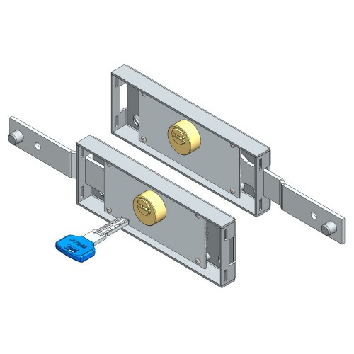 Roller shutter lock set computerkey shifted bolt