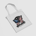 Customize Independence Day Logo Canvas Shopping Bag